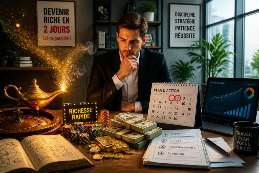 découvrez les mythes et réalités sur comment devenir riche en 2 jours, et apprenez des conseils réalistes pour améliorer votre situation financière rapidement.