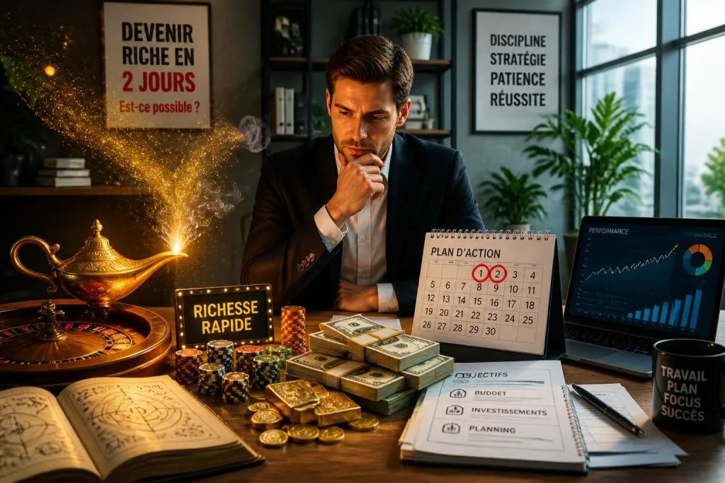 découvrez les mythes et réalités sur comment devenir riche en 2 jours, et apprenez des conseils réalistes pour améliorer votre situation financière rapidement.